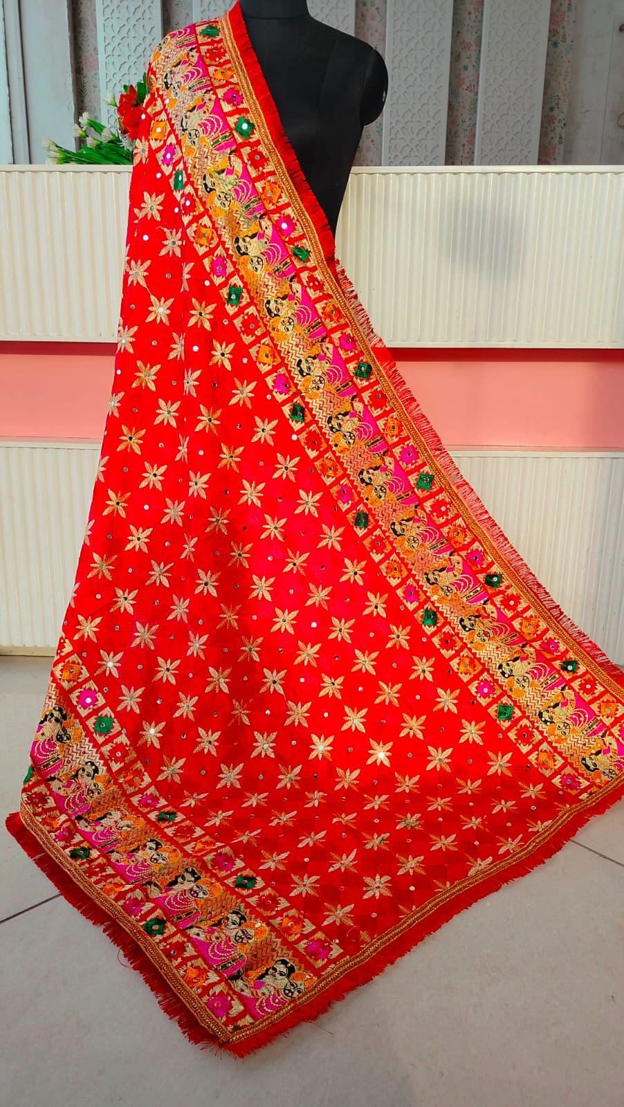 Bridal Zari Work Phulkari Printed Dupatta Catalog
